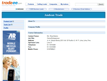 Tablet Screenshot of andeantrade.e.tradeee.com