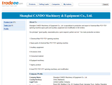 Tablet Screenshot of cando-china.e.tradeee.com